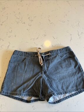 lei Women's Denim-Style Drawstring Shorts - Blue
